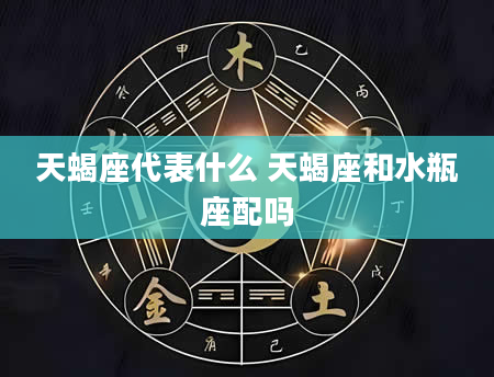 天蝎座代表什么 天蝎座和水瓶座配吗
