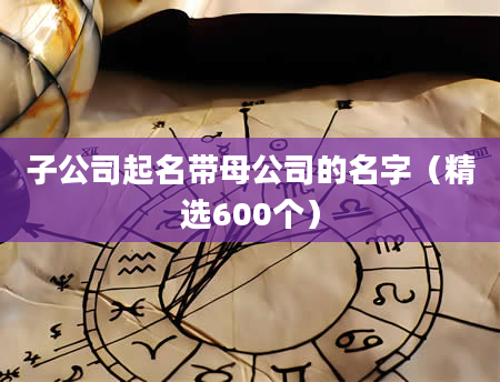 子公司起名带母公司的名字（精选600个）