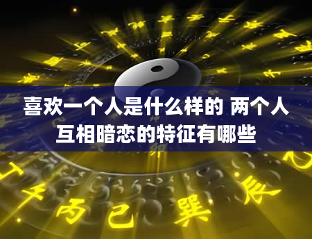 喜欢一个人是什么样的 两个人互相暗恋的特征有哪些