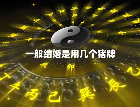 一般结婚是用几个猪牌