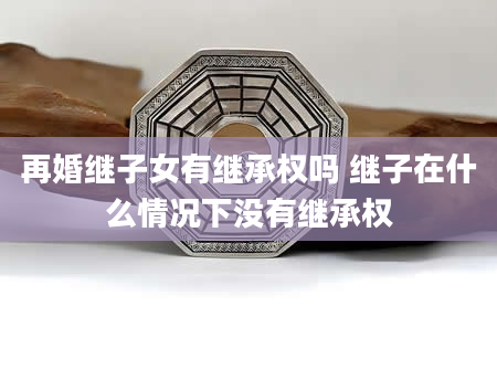 再婚继子女有继承权吗 继子在什么情况下没有继承权