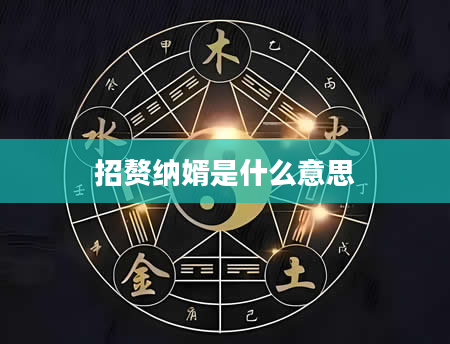 招赘纳婿是什么意思