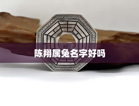 陈翔属兔名字好吗