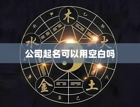 公司起名可以用空白吗