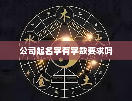 公司起名字有字数要求吗