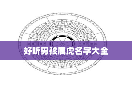 好听男孩属虎名字大全