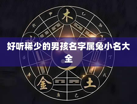 好听稀少的男孩名字属兔小名大全