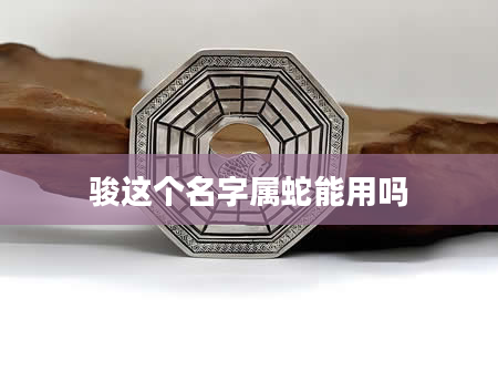 骏这个名字属蛇能用吗