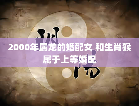2000年属龙的婚配女 和生肖猴属于上等婚配