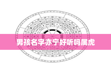 男孩名字亦宁好听吗属虎