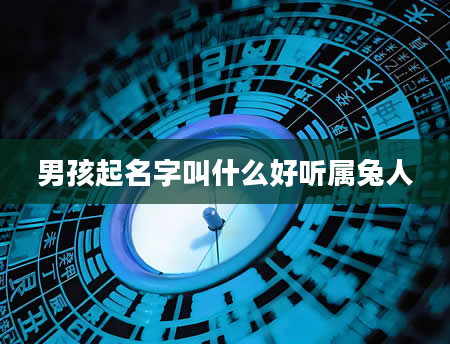 男孩起名字叫什么好听属兔人