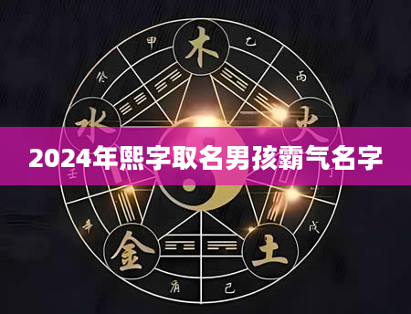 2024年熙字取名男孩霸气名字