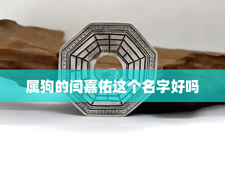 属狗的闫嘉佑这个名字好吗