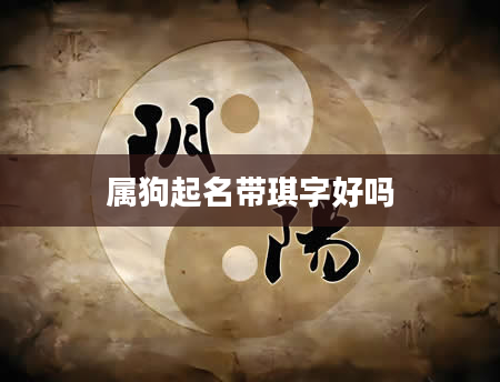 属狗起名带琪字好吗