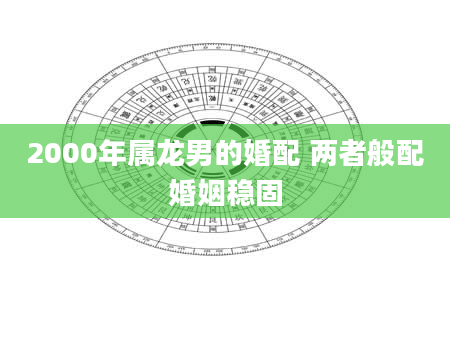 2000年属龙男的婚配 两者般配婚姻稳固