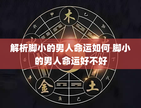 解析脚小的男人命运如何 脚小的男人命运好不好