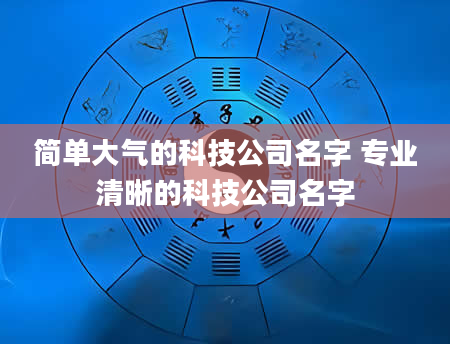 简单大气的科技公司名字 专业清晰的科技公司名字