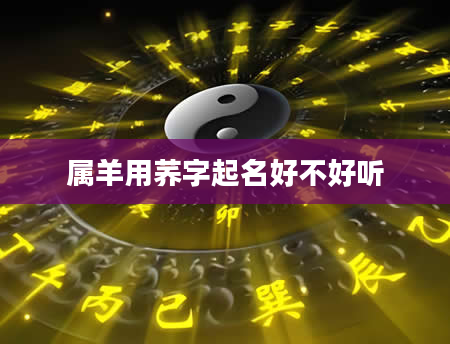 属羊用荞字起名好不好听