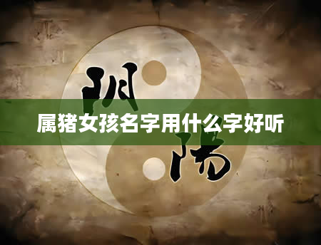 属猪女孩名字用什么字好听
