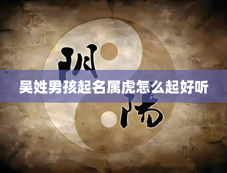 吴姓男孩起名属虎怎么起好听