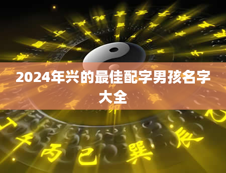 2024年兴的最佳配字男孩名字大全