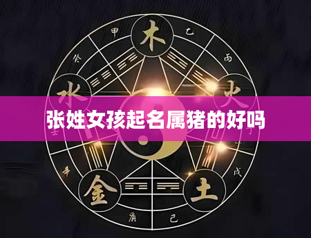 张姓女孩起名属猪的好吗