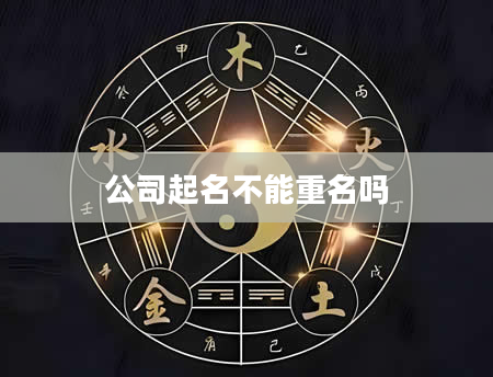 公司起名不能重名吗