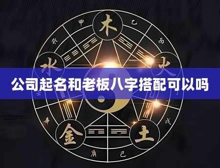 公司起名和老板八字搭配可以吗