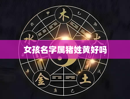 女孩名字属猪姓黄好吗