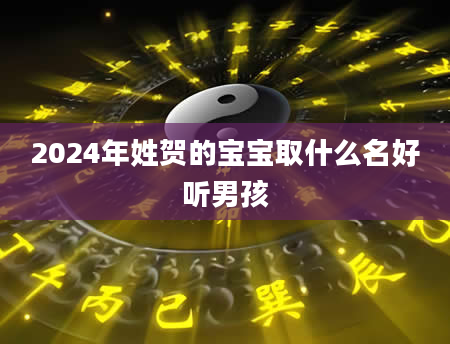 2024年姓贺的宝宝取什么名好听男孩