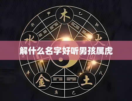 解什么名字好听男孩属虎
