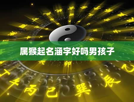 属猴起名涵字好吗男孩子