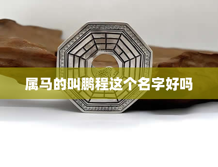 属马的叫鹏程这个名字好吗