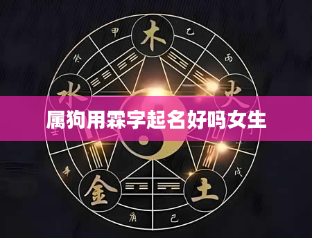 属狗用霖字起名好吗女生