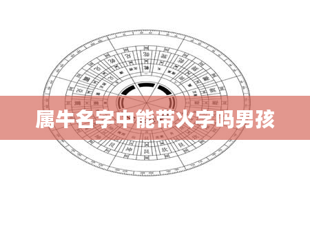 属牛名字中能带火字吗男孩