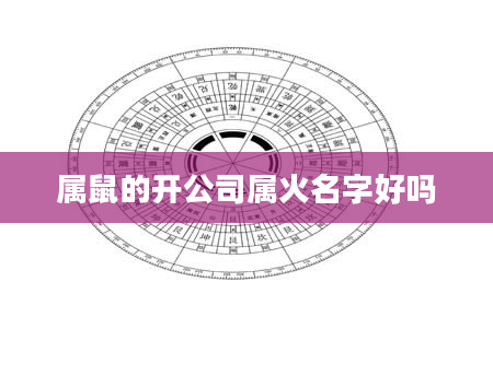 属鼠的开公司属火名字好吗