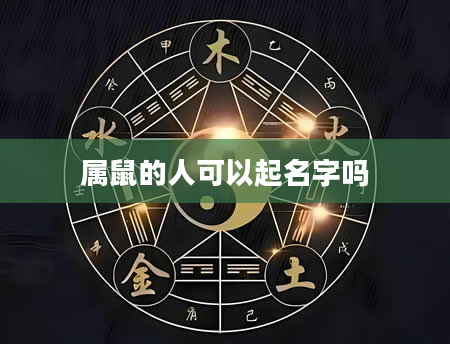 属鼠的人可以起名字吗