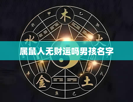 属鼠人无财运吗男孩名字