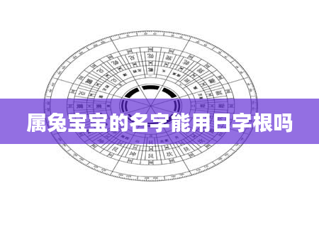 属兔宝宝的名字能用日字根吗