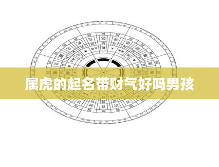 属虎的起名带财气好吗男孩