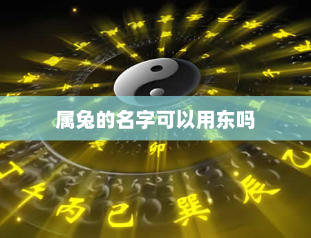 属兔的名字可以用东吗