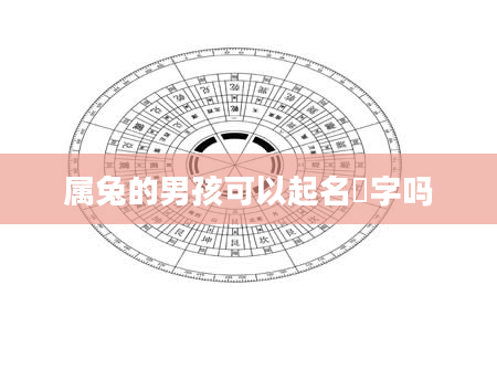 属兔的男孩可以起名莀字吗