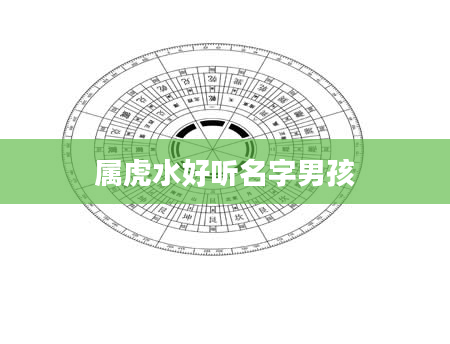 属虎水好听名字男孩
