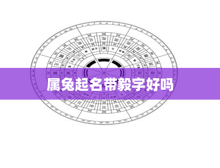 属兔起名带毅字好吗