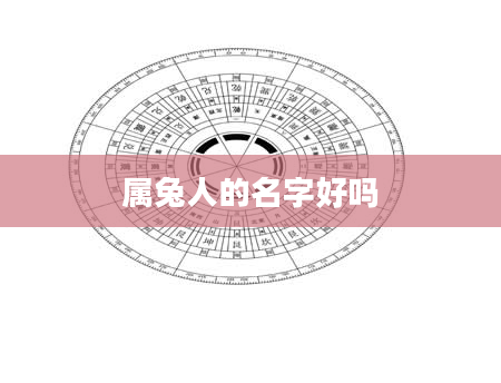 属兔人的名字好吗