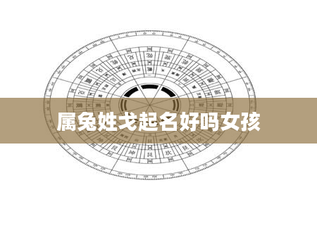 属兔姓戈起名好吗女孩