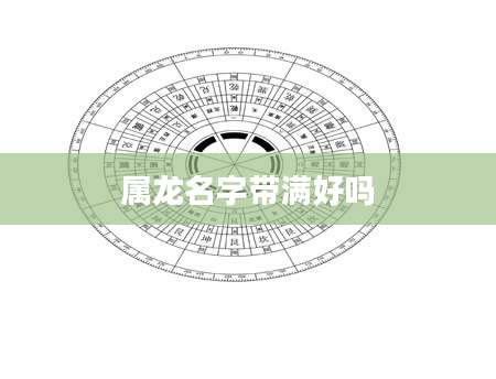 属龙名字带满好吗