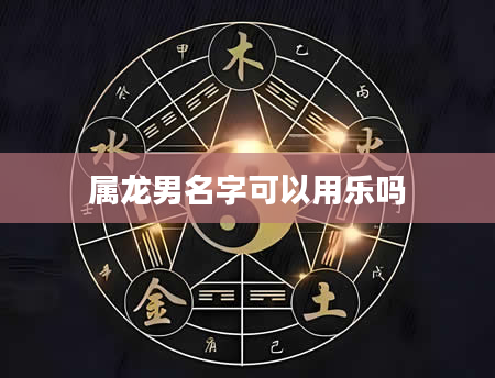 属龙男名字可以用乐吗