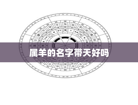 属羊的名字带天好吗