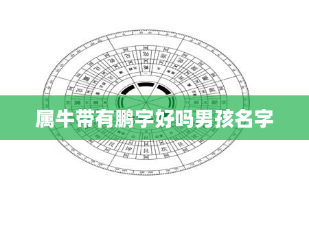 属牛带有鹏字好吗男孩名字